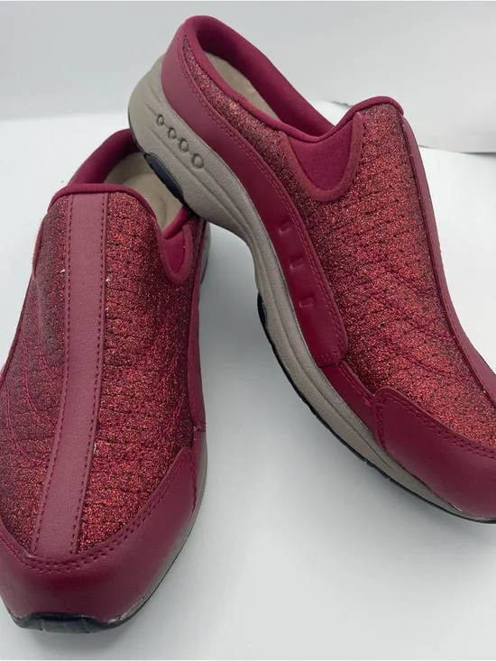 Easy Spirit red slip on glitter comfy sneakers women’s Size 7 1/2M - Picture 7 of 11
